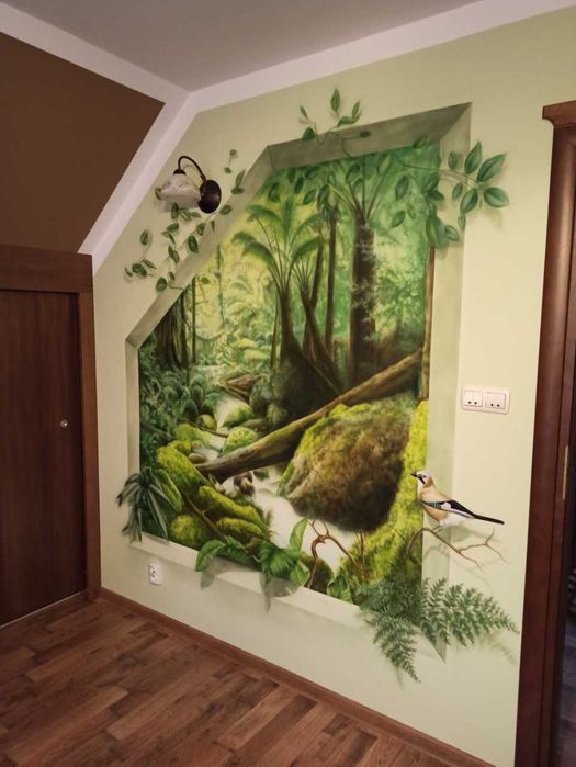 Artystyczne malowanie ścian, aerografia , mural, graffiti