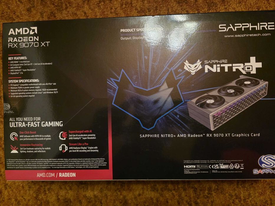 Amd Radeon Sapphire Rx 9070 XT 16 Gb GDDR6 Nitro + OC