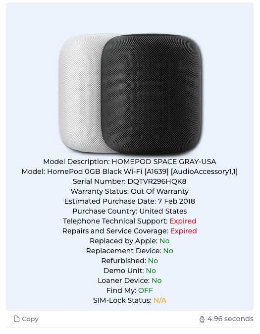 Розумна колонка Apple HomePod 1st gen Spase Gray A1639 НОВА