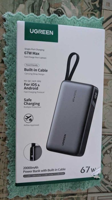 Павербанк UGREEN 20000 mAh 67Вт. PowerBank Оригінал, новий