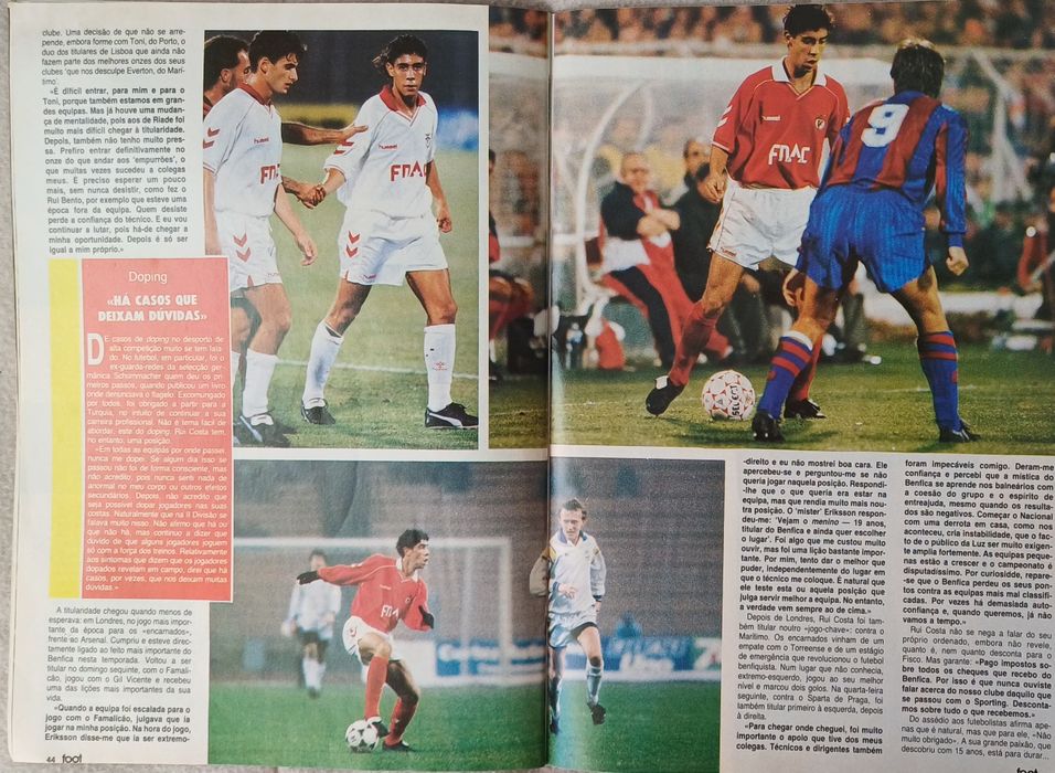 Benfica Rui Costa Revista de 1992 Rara
