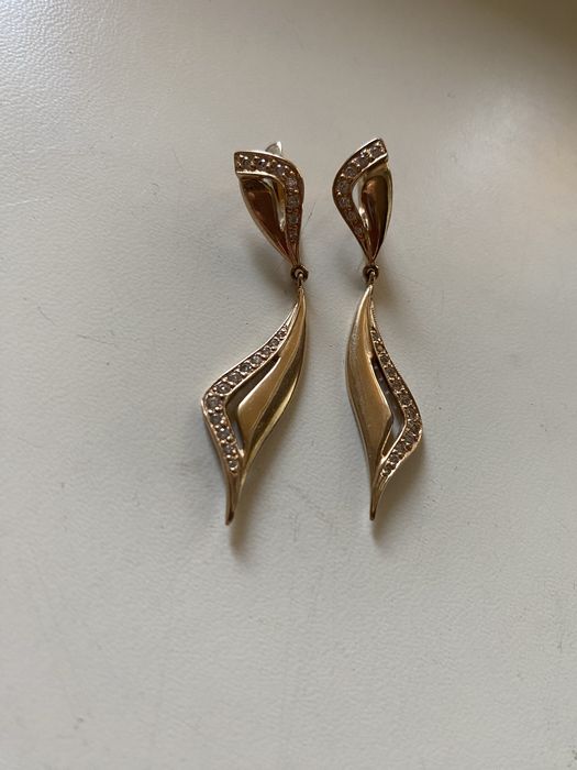 Золотые серьги, 585 проба