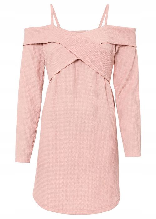 Bluzka różowa odkryte ramiona długa r.36/38