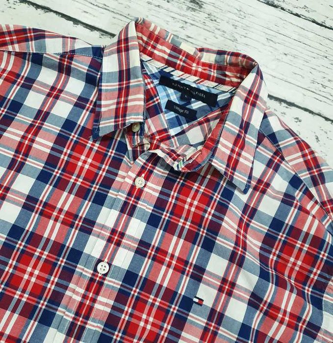 Tommy Hilfiger * vintage fit * koszula * kratka * męska * idealna * L