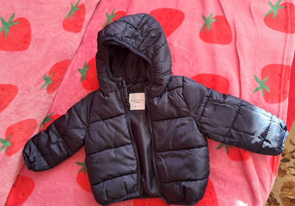 Granatowa kurtka dla niemowlaka  Sinsay 68cm