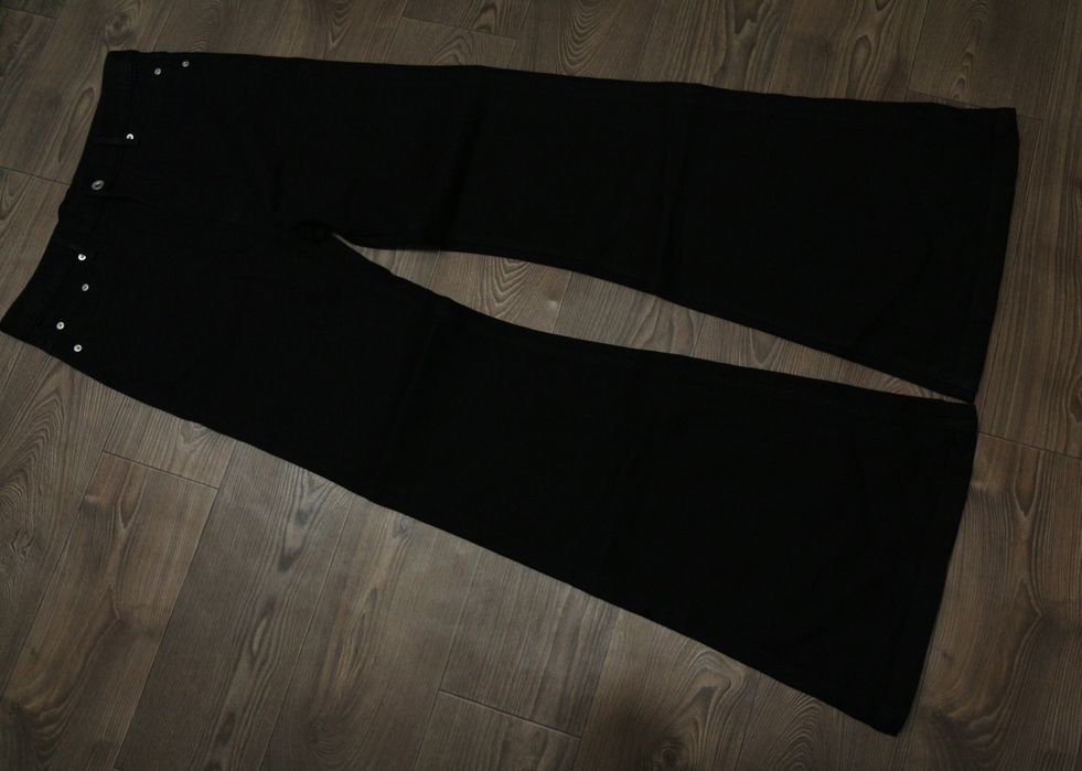 Джинсы клеш черные Rick Owens bolan black flared jeans