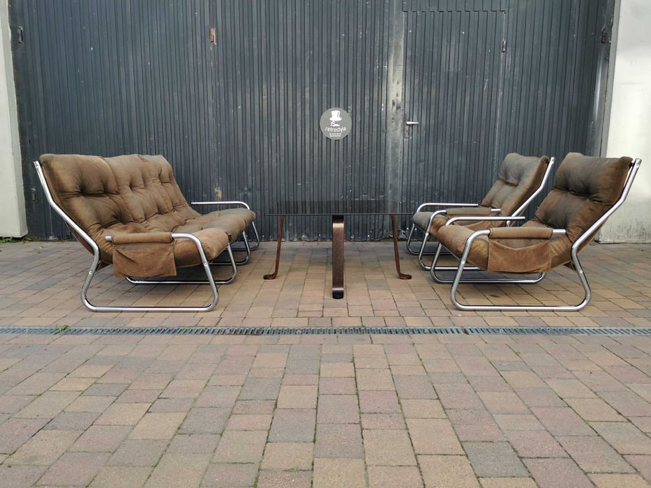 Sofa + 2x fotel proj. Gillis Lundgren dla IKEA, Szwecja '70, Vintage
