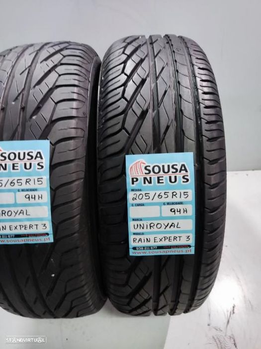 2 pneus semi novos 205-65r15 uniroyal - oferta dos portes