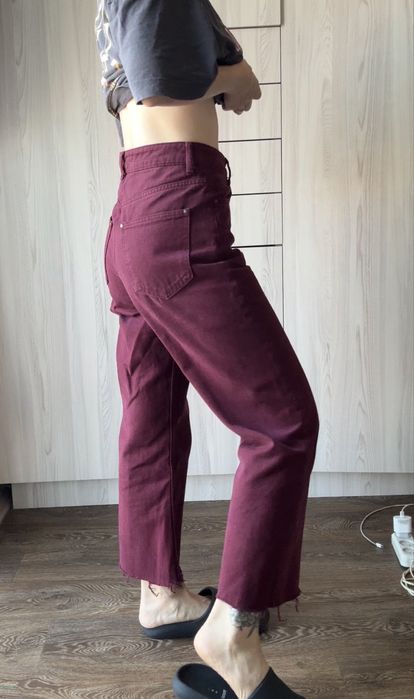 Джинси zara 36 бордові