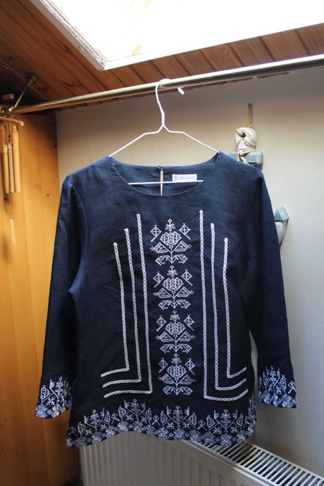 Вышиванка, блуза, рубашка, лен, льняная, р 50, новая