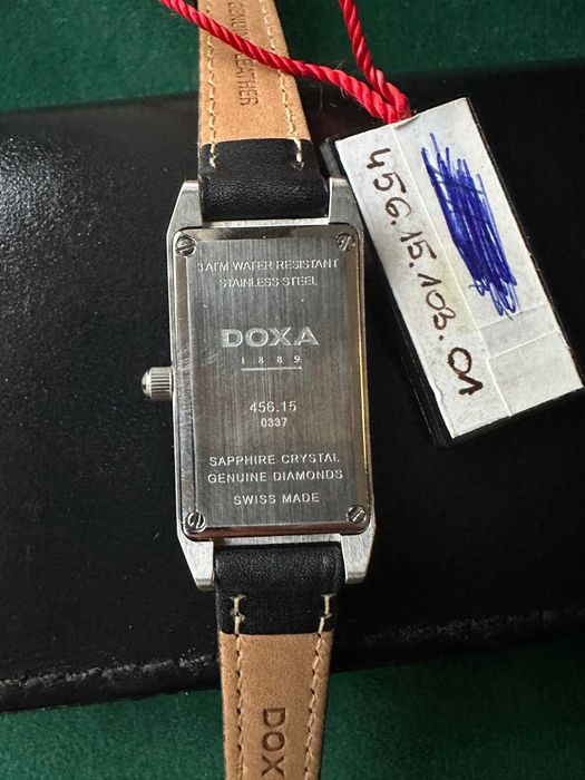 Zegarek Damski DOXA Tank prostokątny z nową baterią, paskiem i boxem