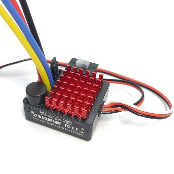Regulator szczotkowy ESC do modeli RC 1:10 1:12 YS-60A BEC 6V/3A Złącze XT60