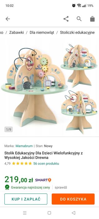 Stolik edukacyjny, sorter pianino i klocki sensoryczne