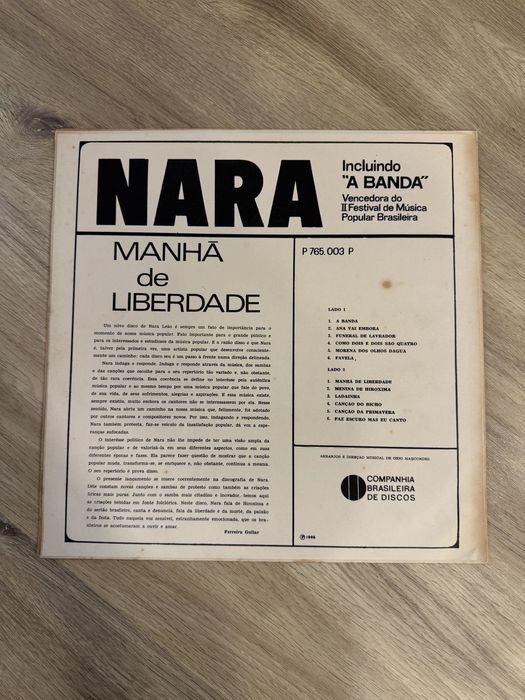 Disco Vinil Nara Leão - Manhã de Liberdade 1966 BR