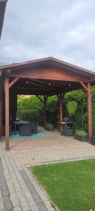 Wiata altana garaż drewniamy