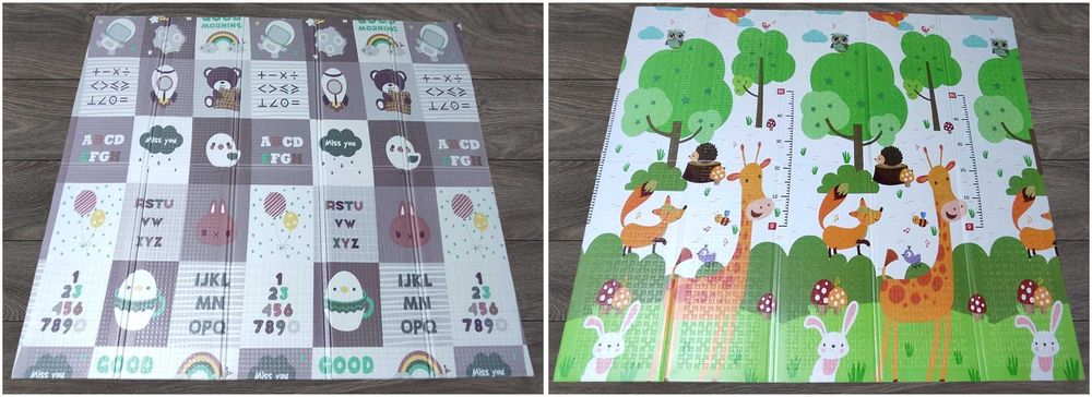 Дитячий термокилимок 180х200 см, спінений килимок для дітей без запаху