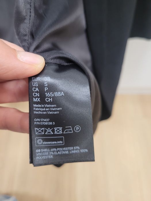 Marynarka damska z h&m, 38, czarna z rękawem 3/4