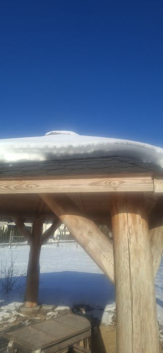 Altana ogrodowa 5 kątna z bala okrągłego 30 cm