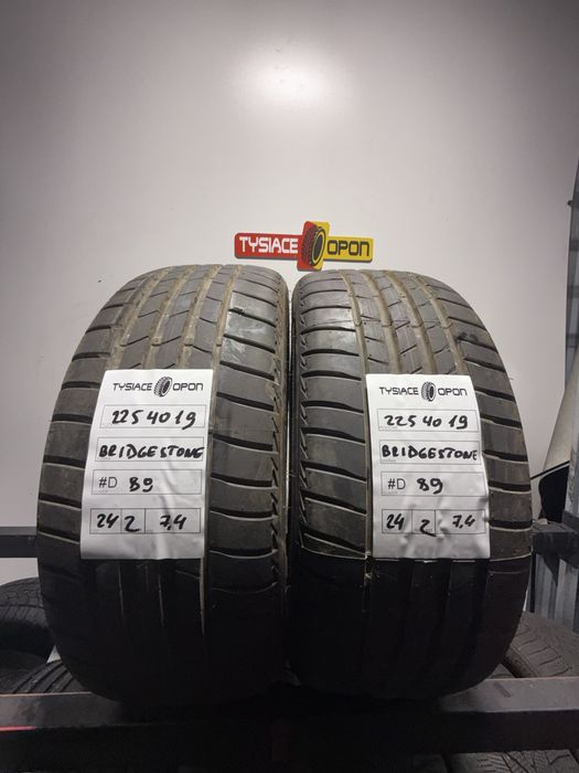 Opony letnie demo 225/40/19 bridgestone turanza dot 2024