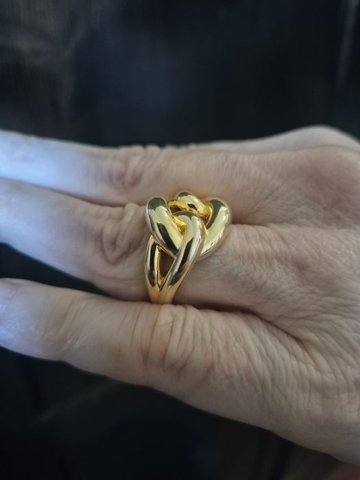 Anel em prata Dourada