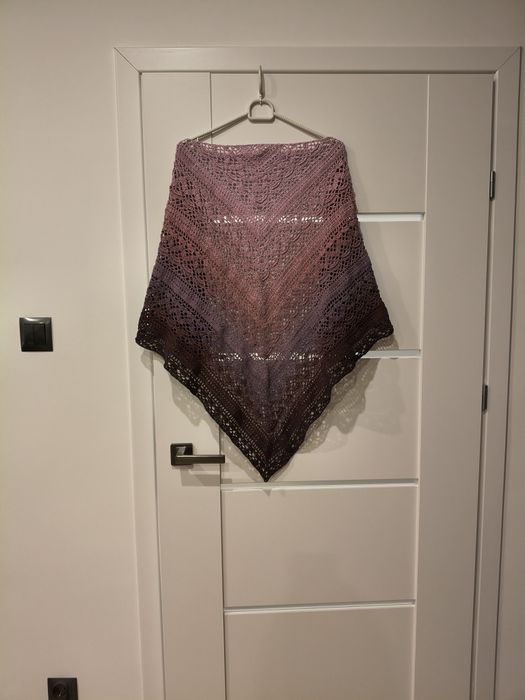 Chusta szalik narzutka ombre bawełna handmade