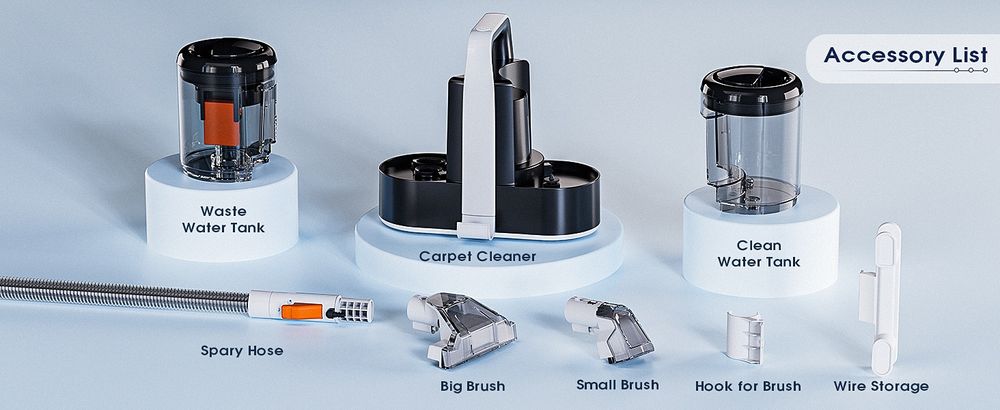 Odkurzacz piorący do tapicerki OMESER W07 15kPA 600W