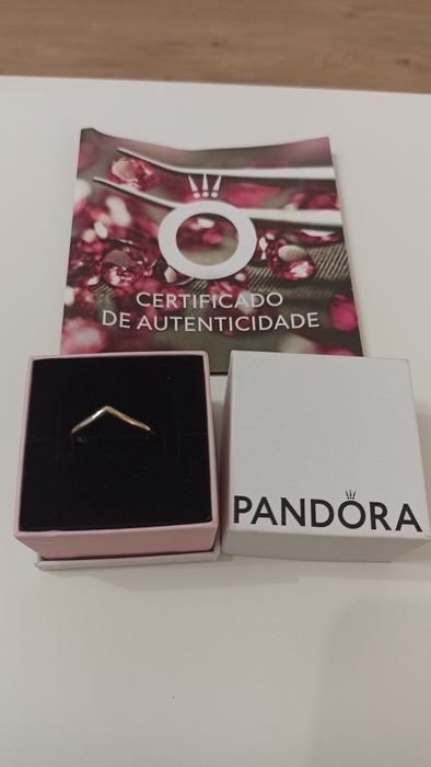 Anel Pandora polido Wishbone - NOVO