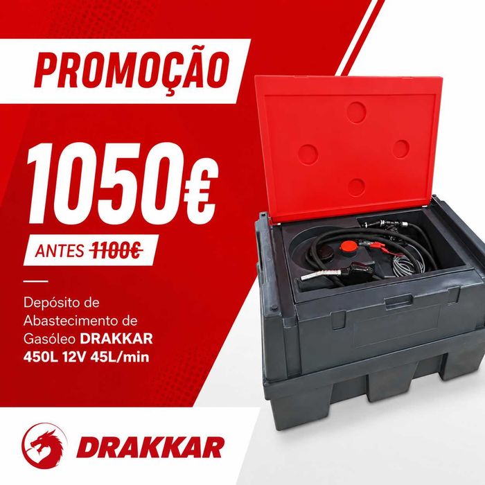 Depósito de Abastecimento para Gasóleo DRAKKAR 450L 12V 45L/min LL29
