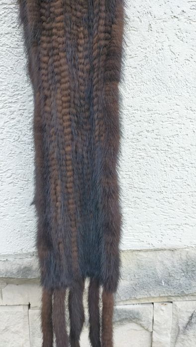 Szal z norki dł. 181.cm szer.ok 17 cm