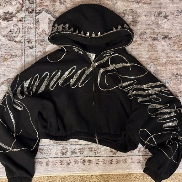 зіп худі зі стразами