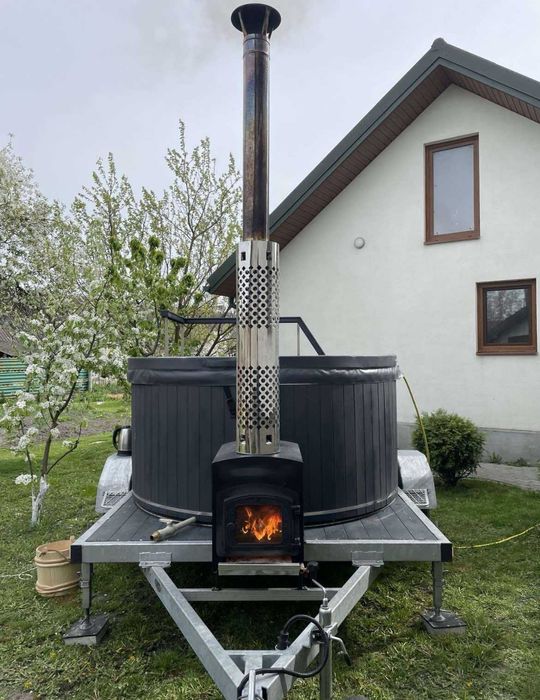 Мобільна чан. Купіль на колесах. Джакузі на причепі.