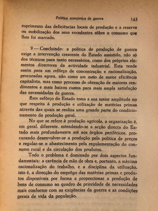 Economia de Guerra / Sobre os Motivos Económicos