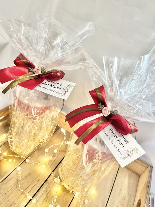 Swieczka zapachowa prezent dzien babci i dziadka komunia chrzest