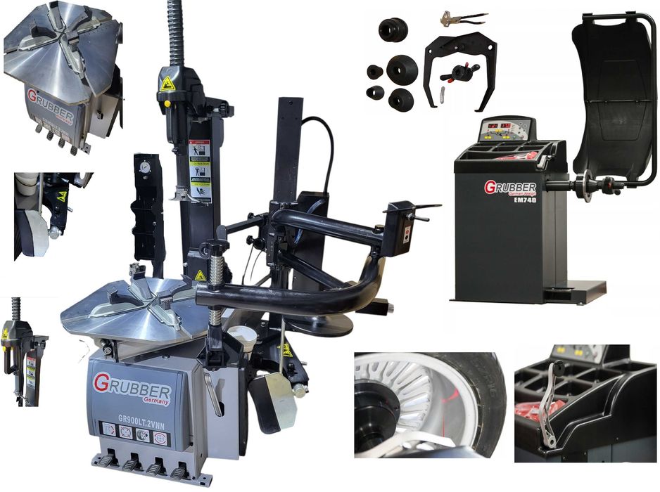 Wyważarka GRUBBER EM740PLUS + Montażownica  GR900LT.N2V automatyczna