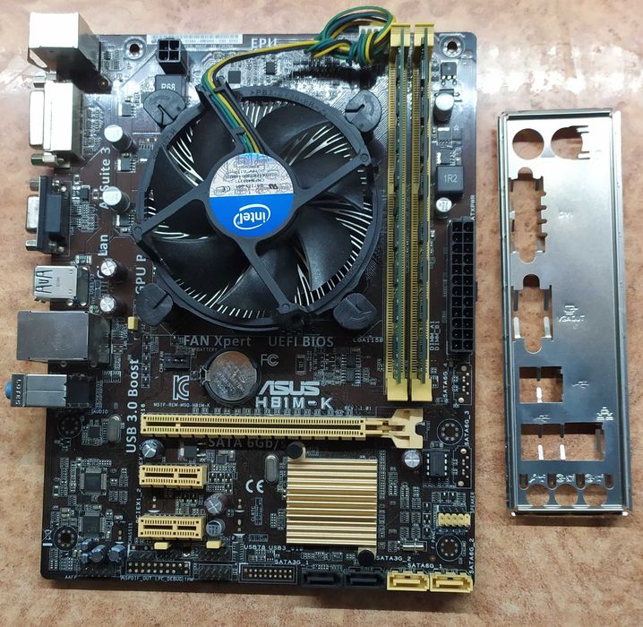 Продам:  МП Asus H81M-K + DualCore Intel Pentium G3220 + DDR3 4+4 GB
