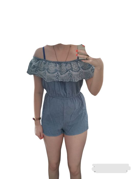 Kombinezon M 38 hiszpanka z baskinką krótki rękaw elegancki  Primark