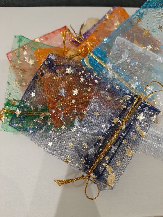 Conjunto de 10 saquinhos em tule