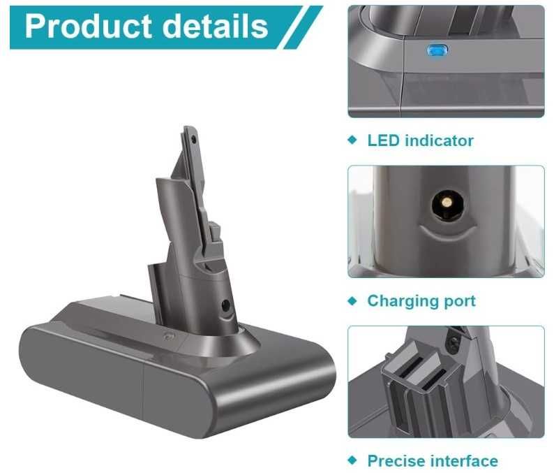Bateria  do Dyson V7 21.6V 4600mAh LabTEC