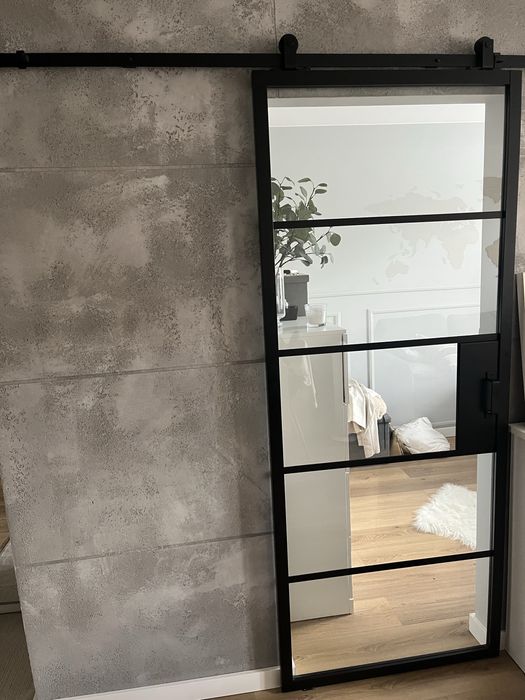 Drzwi przesuwne loft + system przesuwny