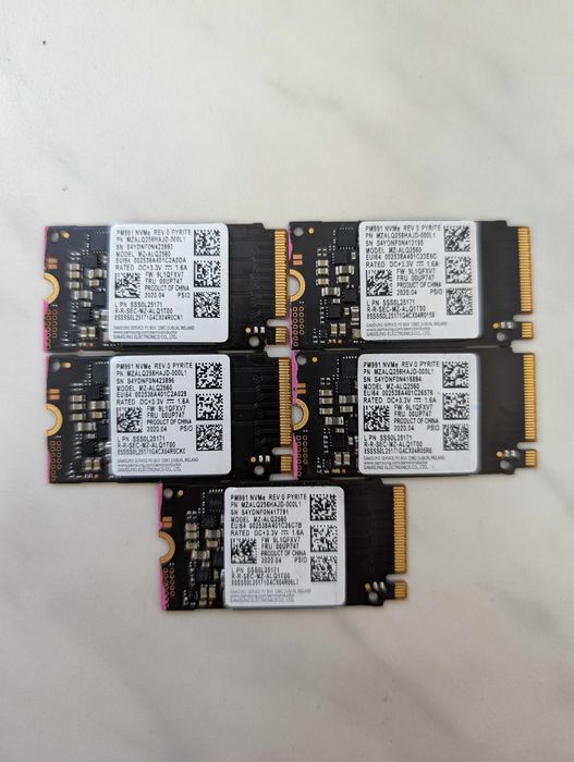 SSD 256GB M.2 NVMe PCi3 2242 Samsung KIOXIA SKhynix WD UM