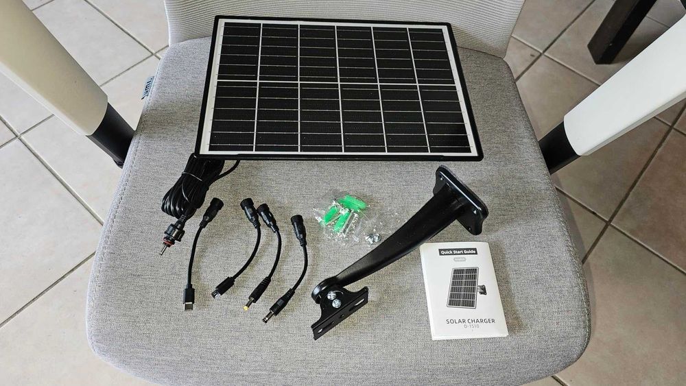 Kit de painel solar de 15W com bateria integrada de 16000mAh, Tensão: 5V/6V/9V/12V