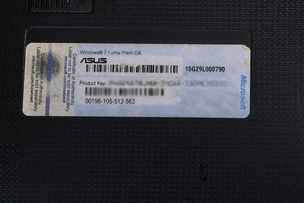 Laptop netbook 10" ASUS Eee PC Intel Atom Windows 7 czarny działa