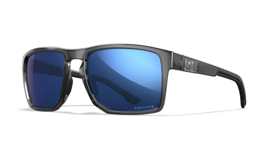 WileyX Okulary WX Founder Gloss Crystal Grey Frame/Captivate Pol Blue