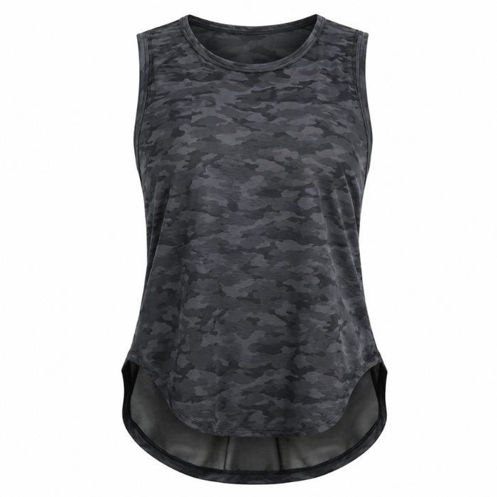 Top sportowy damski moro siateczka joga siłownia L XL