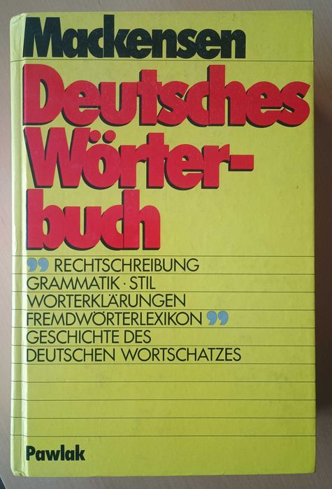 Słownik niemiecki Deutsches Wörterbuch Mackensen Pisownia Gramatyka