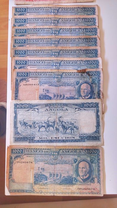 Colecção rara 40 Notas Banco Angola
