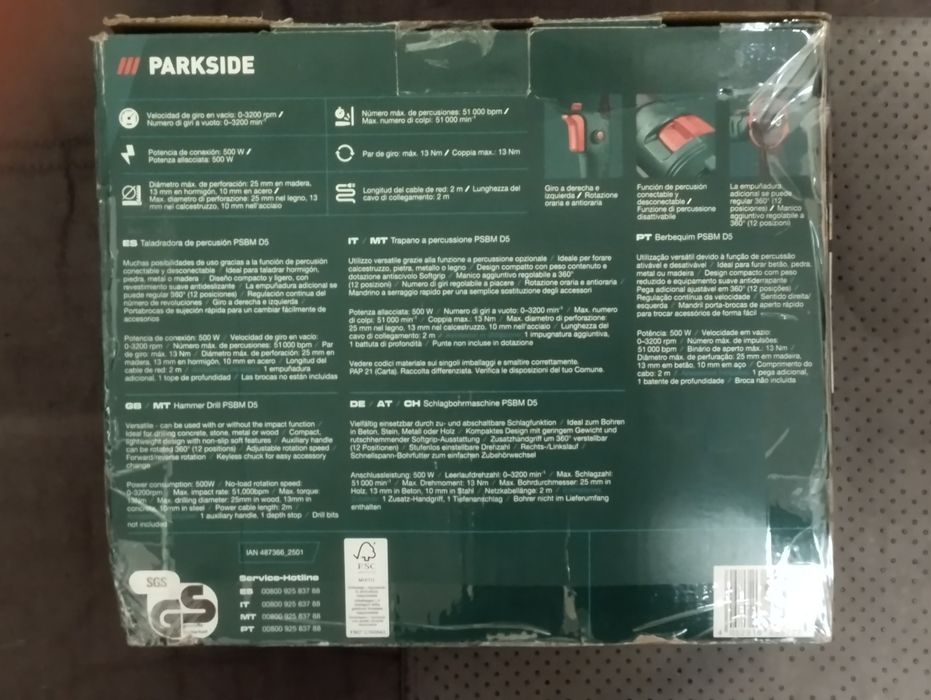 Berbequim elétrico Parkside 500W