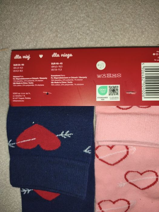 Zestaw skarpet dla dwojga