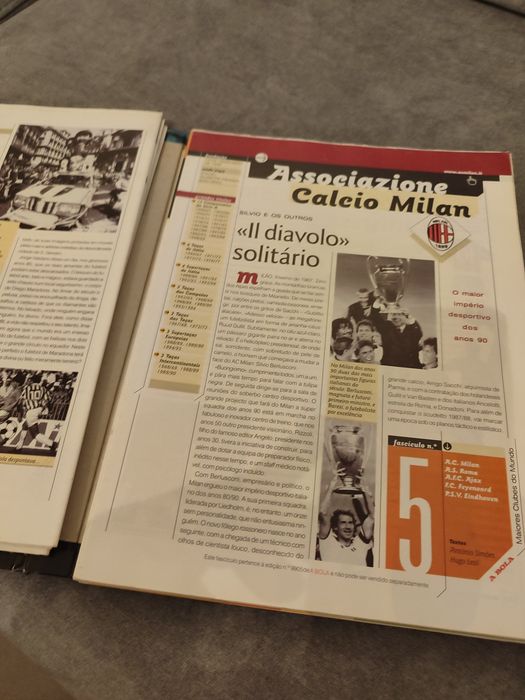 Colecção jornal A Bola fascículos Melhores Clubes do Mundo