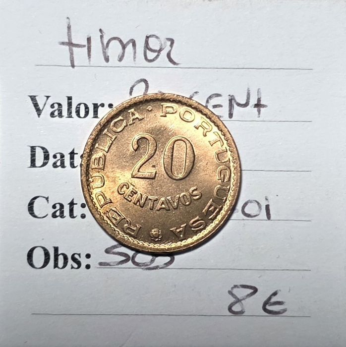 20 centavos 1970 Timor